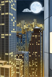 Une ville US la nuit